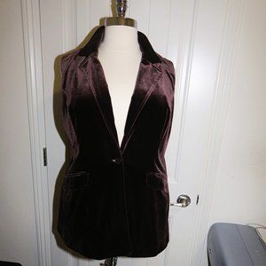 Chocolate Brown Velvet Vest